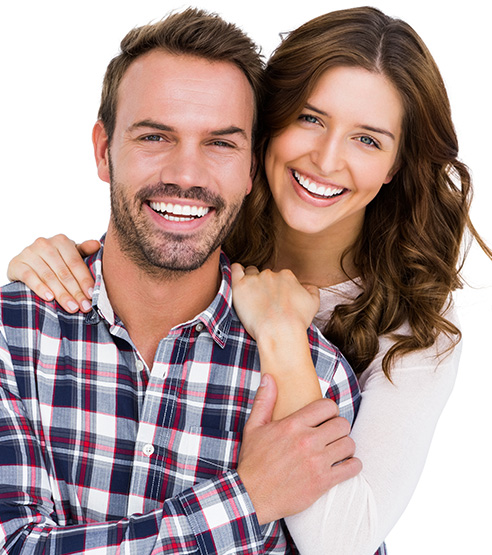 a young couple standing together