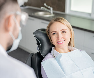 woman in dental chair